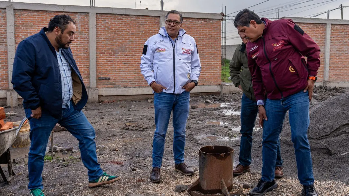 Ricardo Moreno supervisa avance en el pozo de San José Otzacatipan