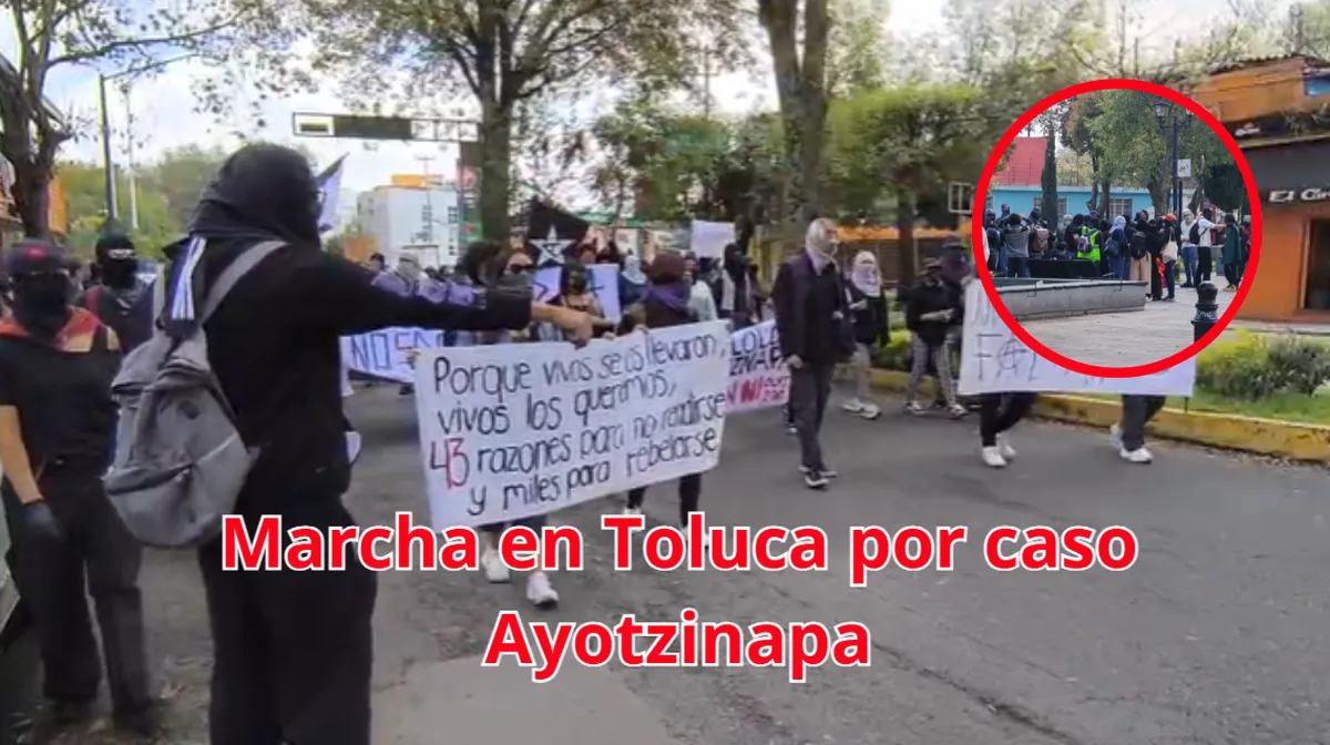 Marcha en Toluca conmemora 11 años del caso Ayotzinapa