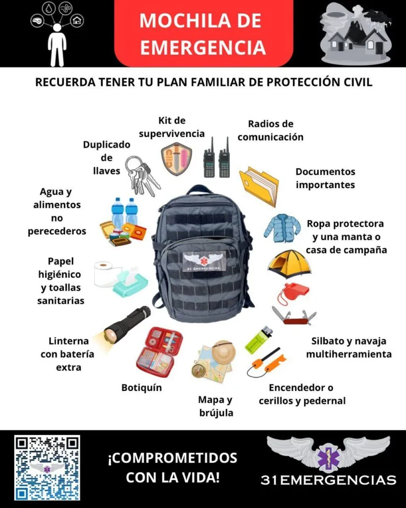 Mochila de emergencia indispensable en el hogar