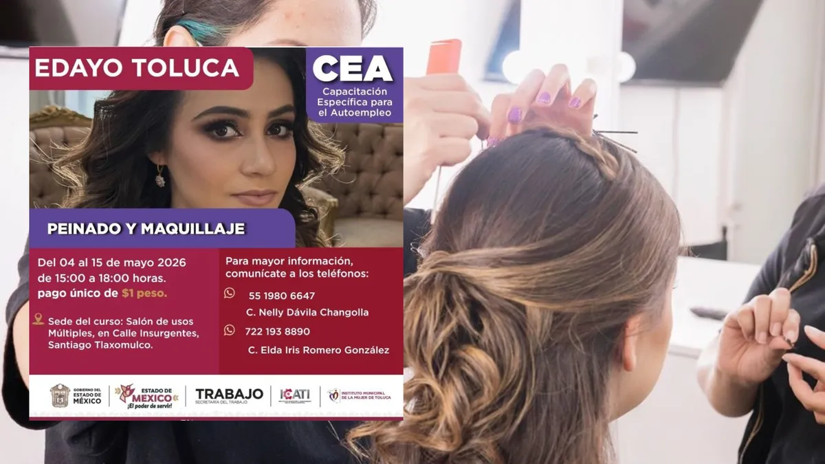 Aprende de peinado y maquillaje en Toluca por tan solo 1 peso