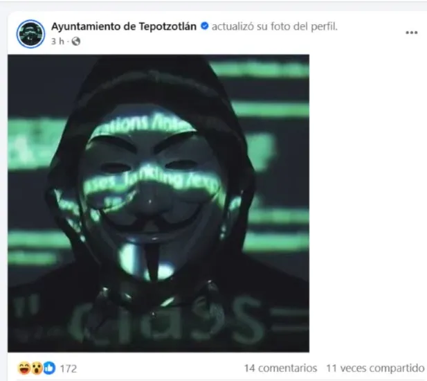 [VIDEO] Hackean página oficial del Ayuntamiento de Tepotzotlán