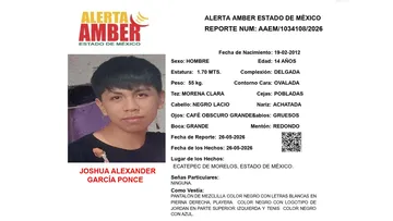 Alerta Amber: Se busca a Joshua Alexander García Ponce, desaparecido en Ecatepec