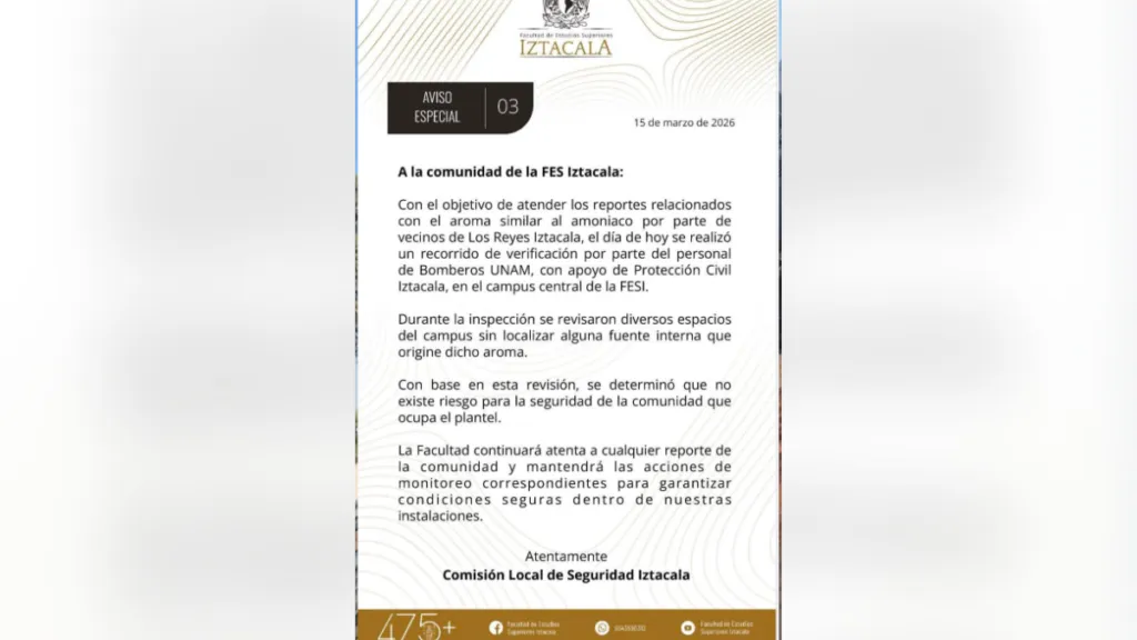 Olor extraño alerta a vecinos de Los Reyes Iztacala, Edomex