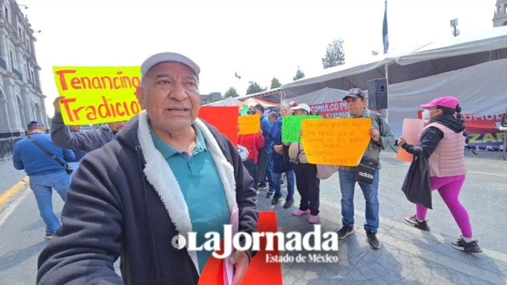 Comerciantes de Tenancingo se manifiestan en Edomex; acusan a las autoridades municipales de irregularidades