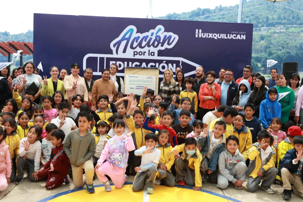 Mantenimiento en escuelas de Huixquilucan avanza con el programa «Acción por la Educación»