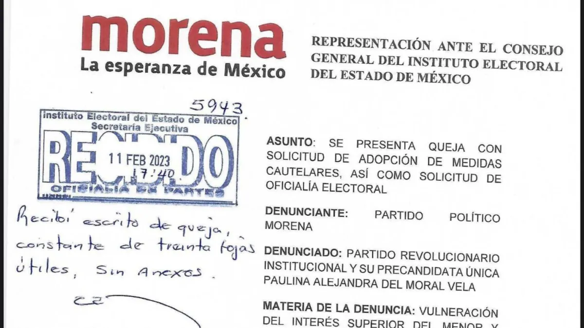 Morena formaliza denuncia contra el PRI
