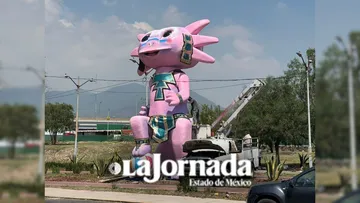 Monumental ajolote forma parte de corredor turístico en Ecatepec