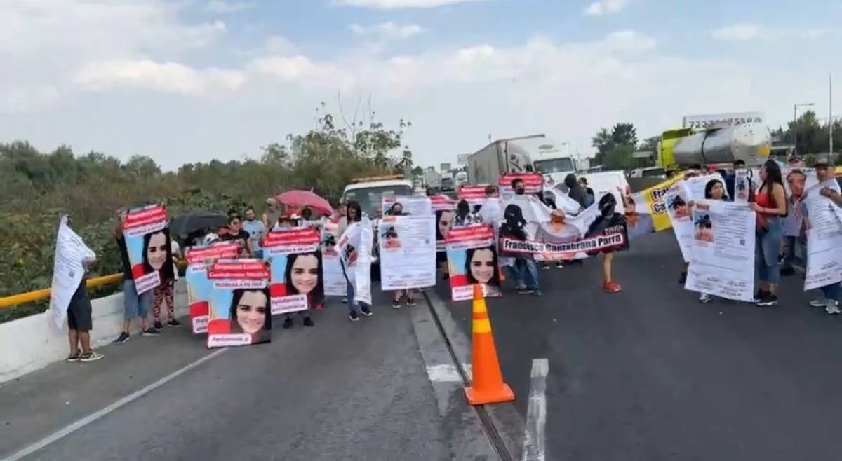 Bloquean el Circuito Exterior Mexiquense por niña reportada como desaparecida