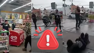 Policías disparan contra dos presuntas asaltantes en Aurrera de Tarímbaro; el momento quedó grabado en un video viral.