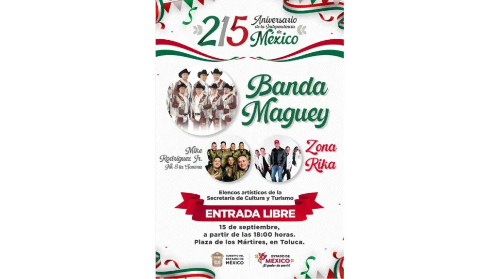 Edomex celebrará la Independencia de México con verbena y música