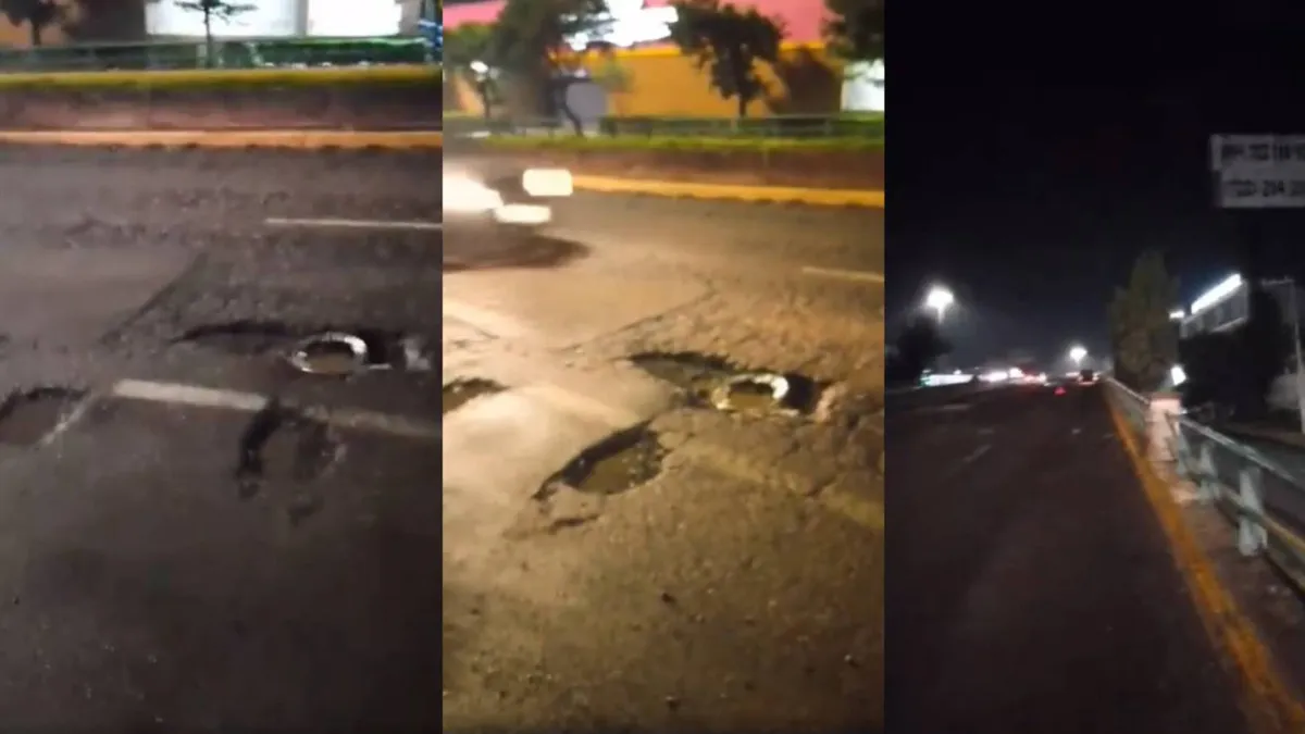 [Video] Conductores alertan sobre peligroso bache en Paseo Tollocan