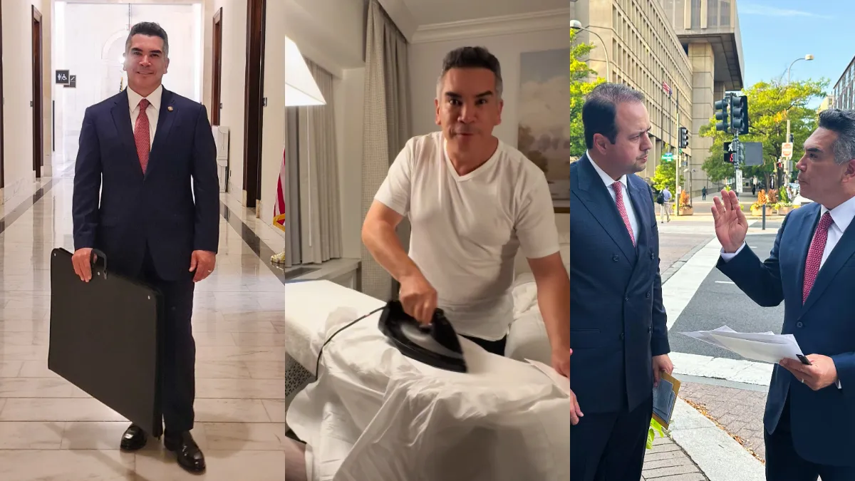 Alito Moreno combina política y vida personal: desde Washington publicó un video planchando una camisa antes de reuniones clave.