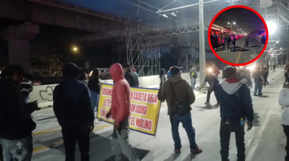 Autopista México-Puebla es bloqueada por vecinos de Ixtapaluca y Valle de Chalco