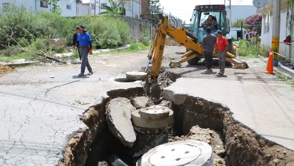 Ecatepec atendió socavón en colonia El Progreso