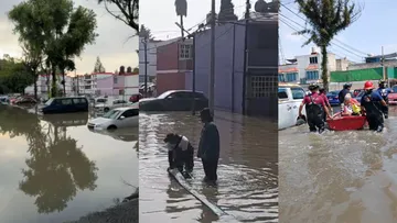 Inundaciones afectan a vecinos de Los Reyes Ixtacala en Tlalnepantla