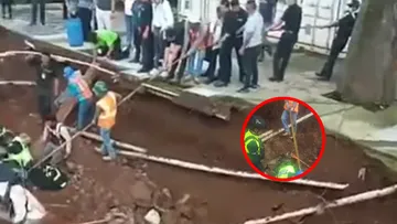 Colapso de barda en Avándaro deja dos jóvenes heridos