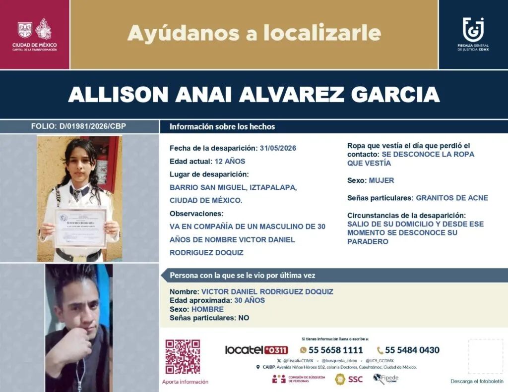 Alerta Amber: Allison de 12 años fue raptada por su tío; familia bloqueó Ermita Iztapalapa para exigir su localización