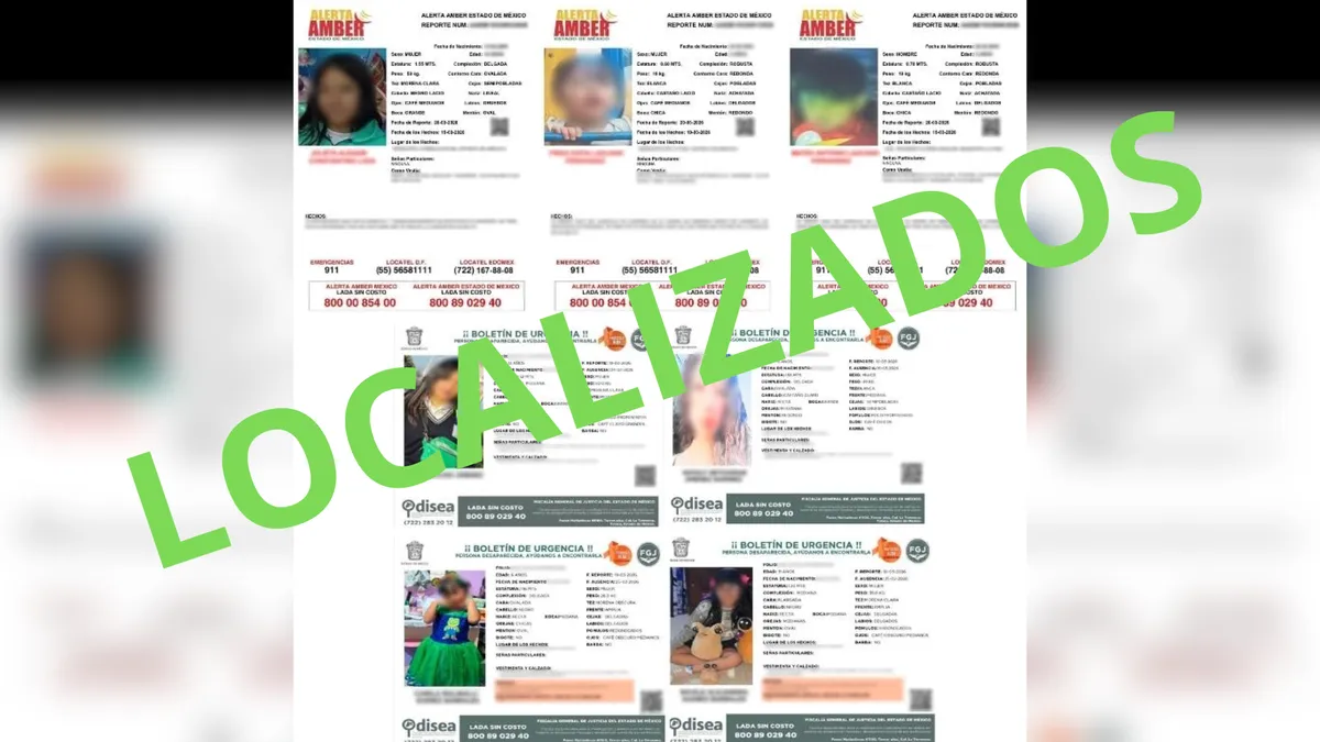 Localizan a ocho menores desaparecidos en Edomex