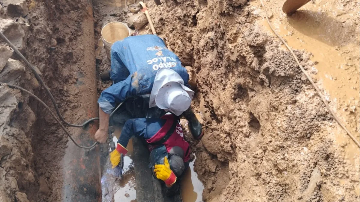 CAEM repara fugas de agua en el Sistema Chichotla