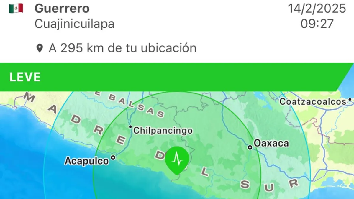 Se registra sismo este 14 de febrero a las 9:27 de la mañana, no ameritó alerta sísmica.