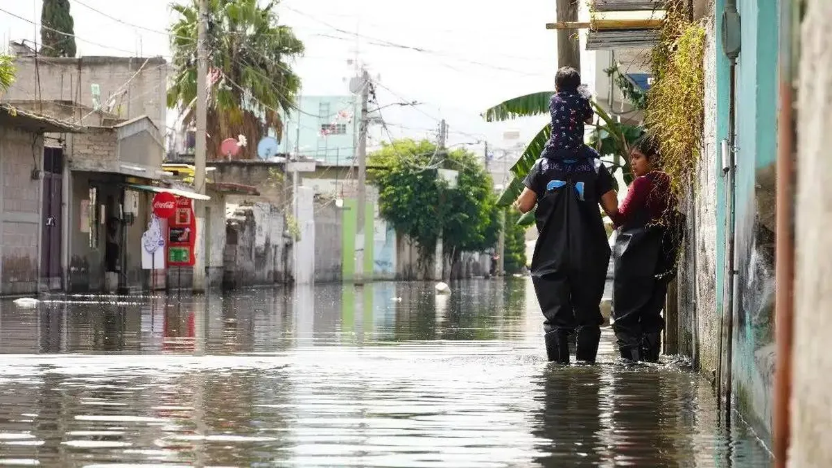 Lluvia afecta nuevamente a las colonias Jacalones y Culturas de México en Chalco