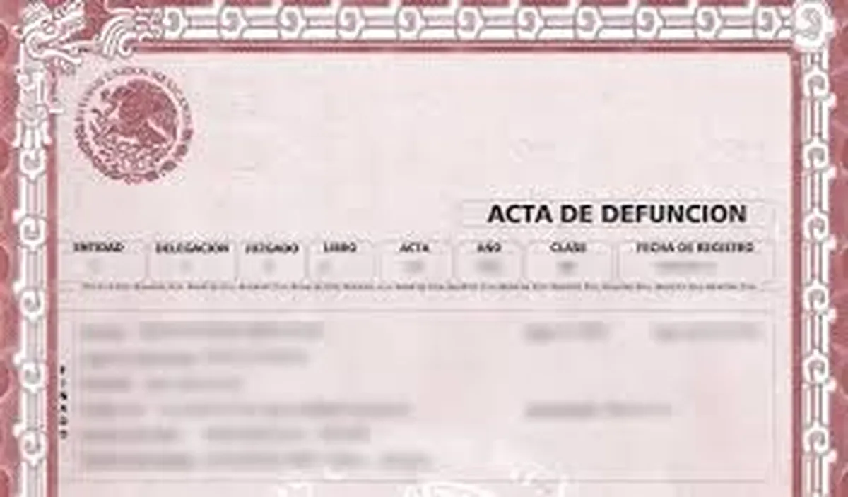 Acta de Defunción