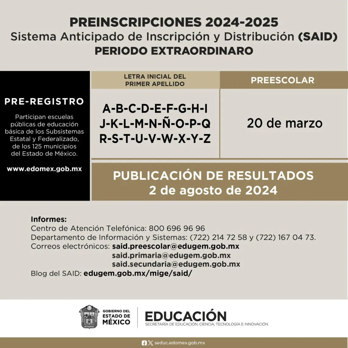 Edomex: Hoy es el último día de pre-registro para preescolar. ¡Hazlo aquí!