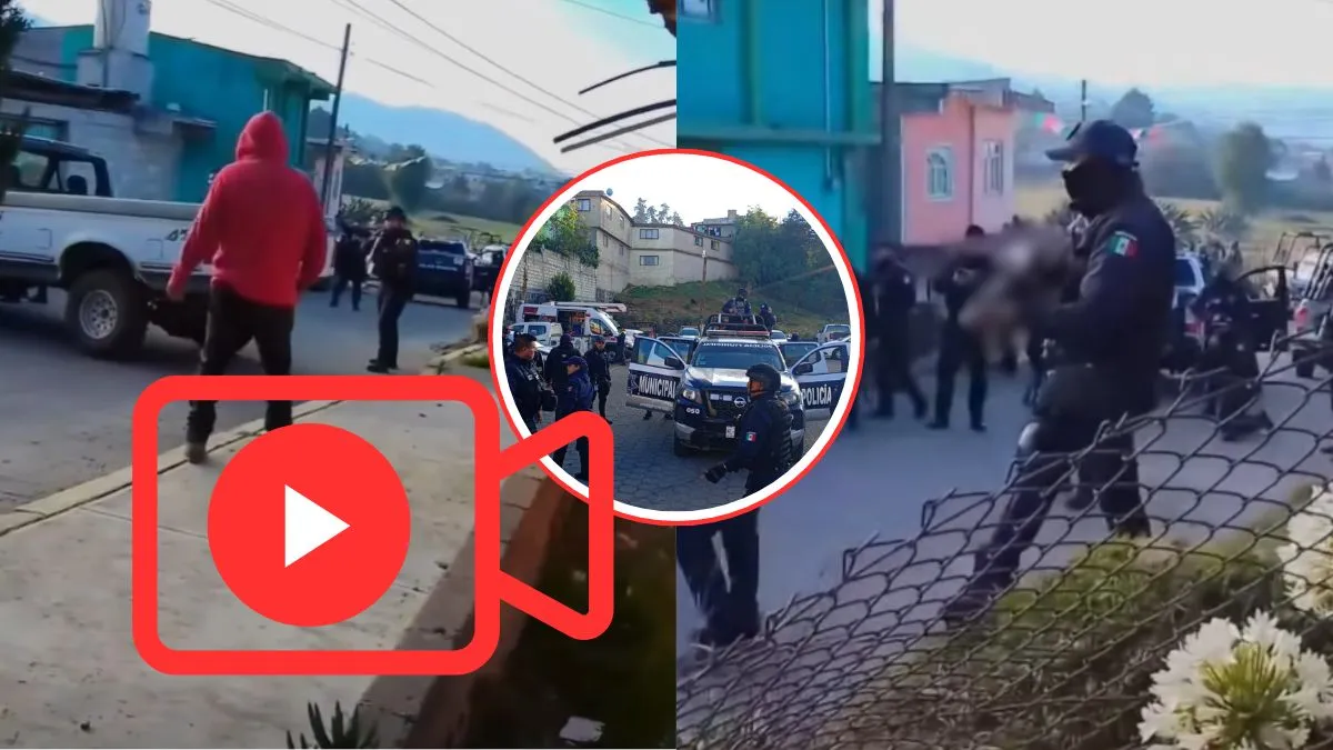 Revelan VIDEO de ataque armado entre talamontes y uniformados en Xalatlaco