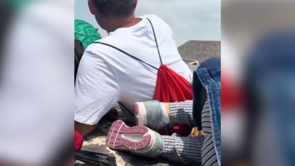Momento exacto donde agresor habla con rehenes previo a tiroteo en Teotihuacán [VIDEO]