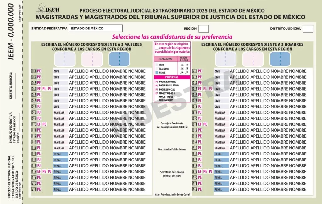 ¿Cómo votar boleta por boleta para Elección Judicial en Edomex?