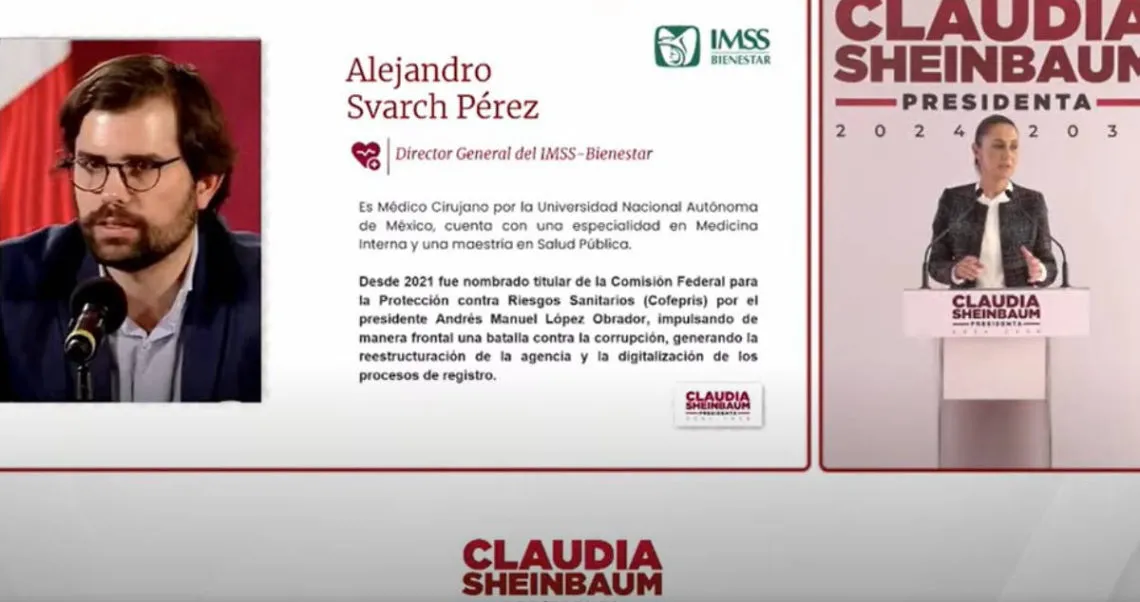 Claudia Sheinbaum nombra a Alejandro Svarch como director de IMSS-Bienestar