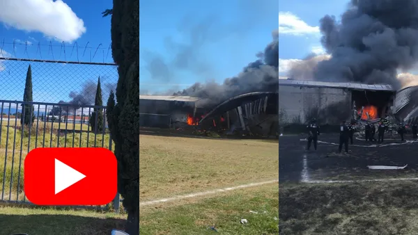 Zona industrial de Toluca donde se registró el desplome de una avioneta cerca del aeropuerto.