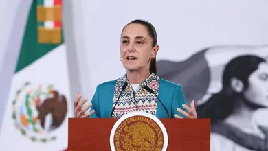 La presidenta Claudia Sheinbaum durante su conferencia matutina de este martes 31 de marzo.