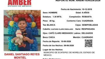 Alerta Amber: Se busca a Daniel Santiago Reyes Montiel, desapareció en Ecatepec