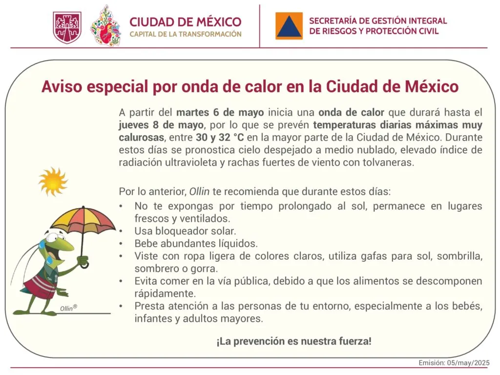 Onda de calor azota México este 6 de mayo: temperaturas extremas en Edomex y CDMX