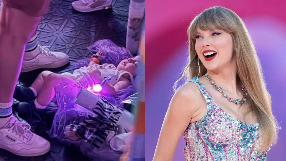 Fan de Taylor Swift deja a su bebé en el piso durante concierto