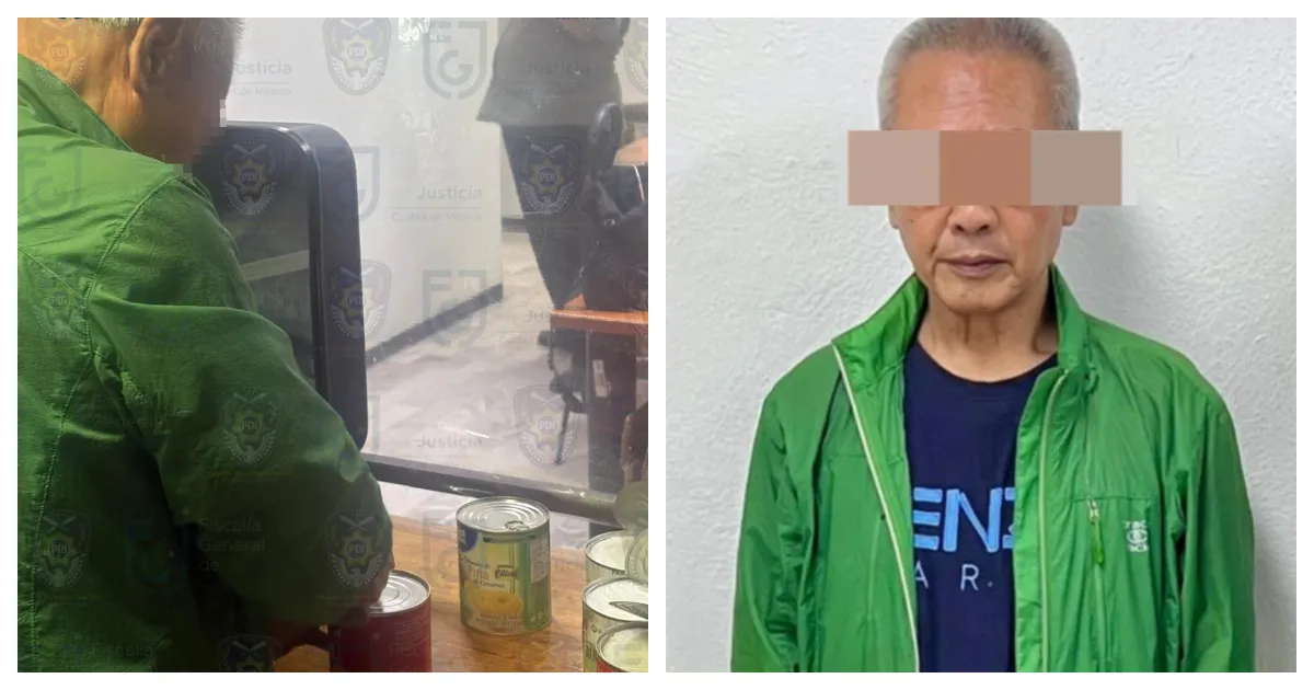 Fue detenido un hombre de origen coreano por llevar droga, conocida como 'cristal' en latas de duraznos en almíbar en el AICM.