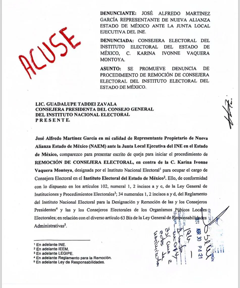Denuncia por nepotismo en el IEEM: Acusan a consejera de designar a su madre