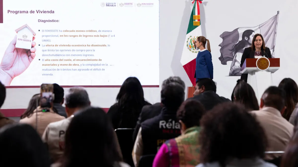 Sheinbaum fija meta de 1.8 millones de viviendas y 1.8 millones de créditos; 3.6 millones de familias serán beneficiadas.