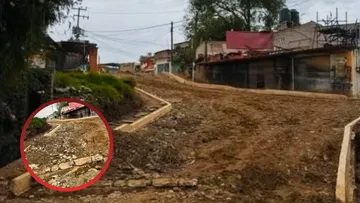 Habitantes del Barrio de la Luz exigen conclusión de obras inconclusas en Tepotzotlán