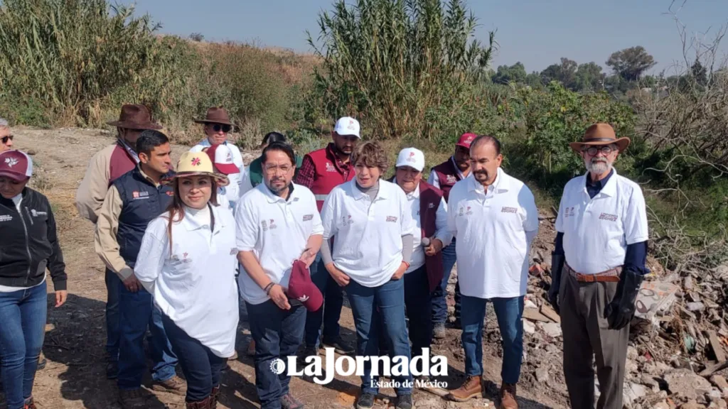 Delfina Gómez supervisa limpieza de la Presa Ángulo para evitar afectaciones a 50 mil personas