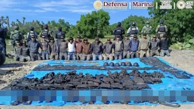 Identifican a desaparecidos entre detenidos en narcolaboratorio en Aguascalientes, operado presuntamente por el CJNG.