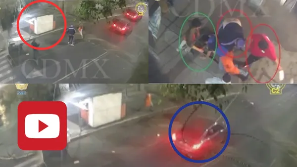 La SSC difundió el video donde se observa la agresión y posterior detención de los sujetos en la alcaldía Iztacalco.