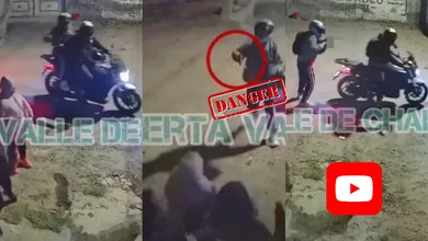 Momento en que un arma se encasquilla y explota durante un asalto a tres mujeres en Valle de Chalco.