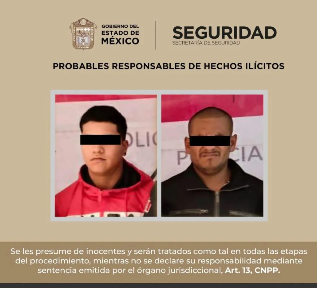 Detienen a dos presuntos homicidas en la Terminal de Toluca
