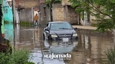 Calles de San Mateo afectadas por las lluvias