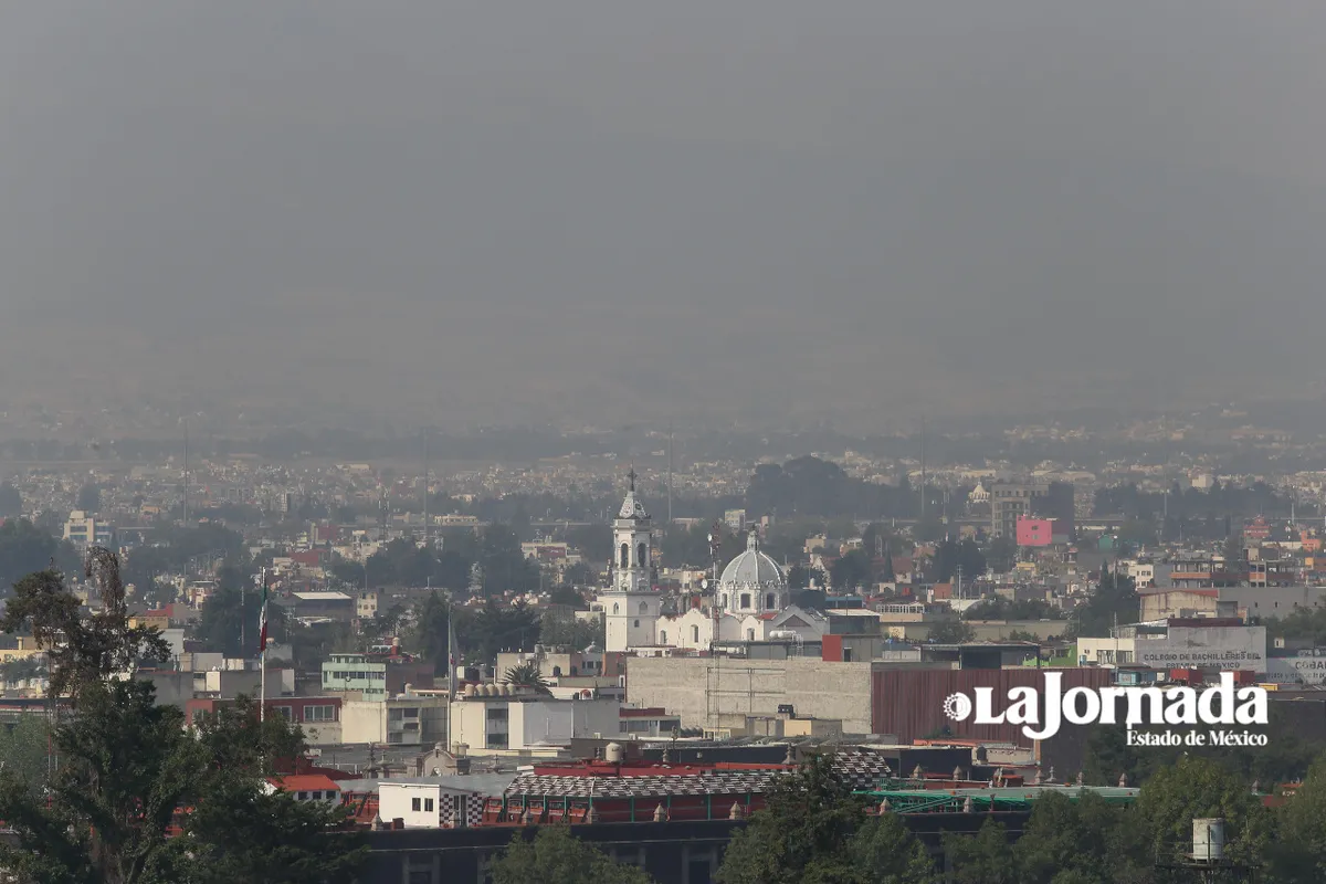 Reportan fin de semana con mala calidad del aire en Valle de Toluca