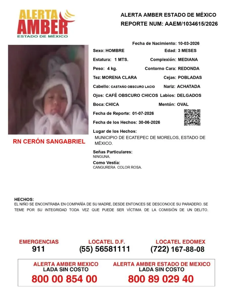 Alerta Amber: Se busca a la familia Cerón Sangabriel; desaparecieron en Ecatepec