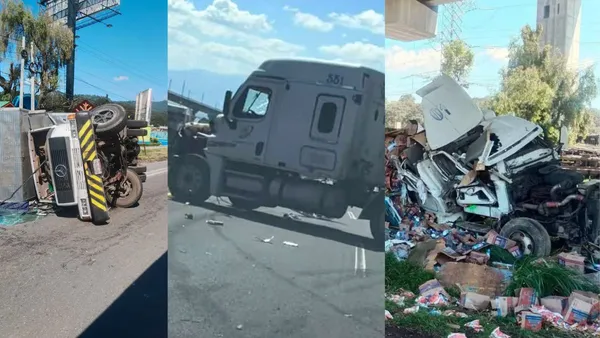Accidentes de tráiler colapsan la México-Toluca