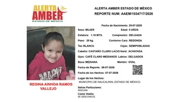 Alerta Amber: Se busca a Regina Ainhoa Ramos Vallejo, desaparecida en Naucalpan